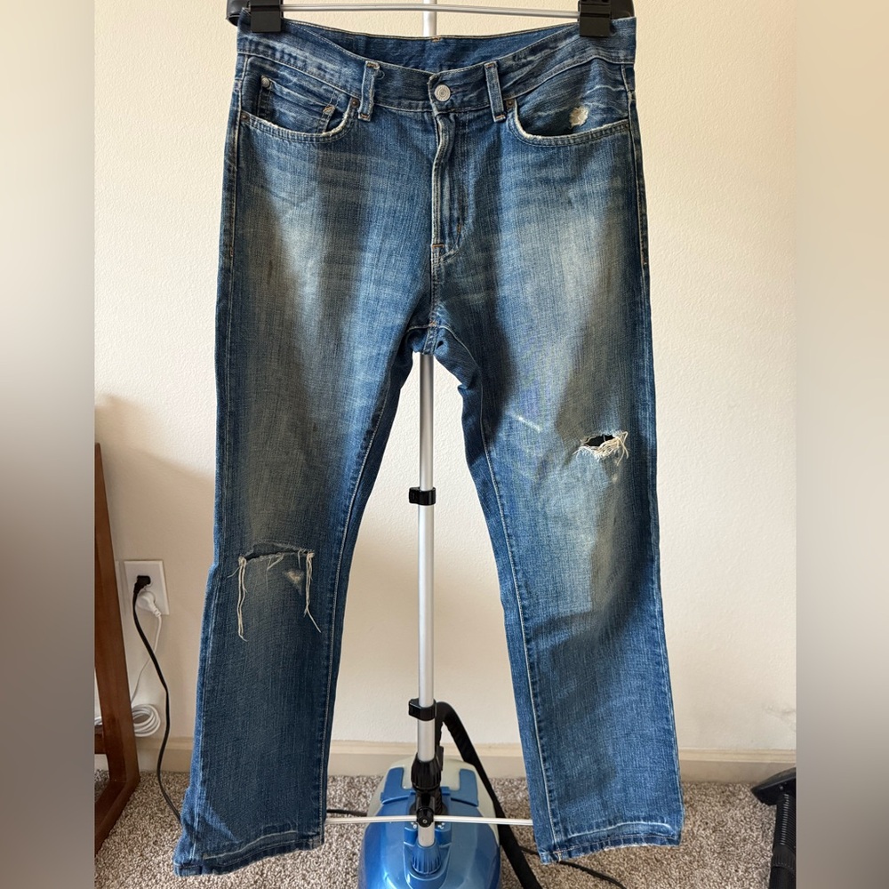 Denim & Supply Ralph Lauren Men's Blue Distressed Jeans